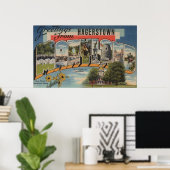 Hagerstown, Maryland - Grote letterscènes Poster (Thuiskantoor)