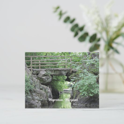 Hagerstown, MD stenen brug Briefkaart (Staand voorkant)