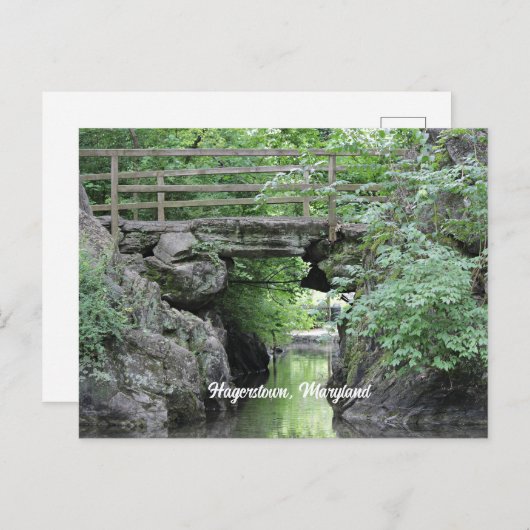 Hagerstown, MD stenen brug Briefkaart (Voorkant / Achterkant)