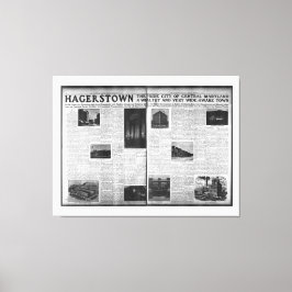 Hagerstown Topaanbieding in Washington Herald 1912 Canvas Afdruk