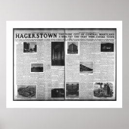 Hagerstown Topaanbieding in Washington Herald 1912 Poster