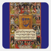 Haggadah Vierkante Sticker (Voorkant)