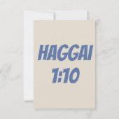 Haggai 1:10 KJV Bijbelvers Christelijke devotie Kaart (Achterkant)