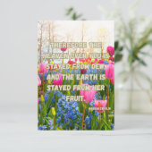 Haggai 1:10 KJV Bijbelvers Christelijke devotie Pi Kaart (Staand voorkant)