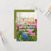 Haggai 1:10 KJV Bijbelvers Christelijke devotie Pi Kaart (Voorkant / Achterkant in situ)