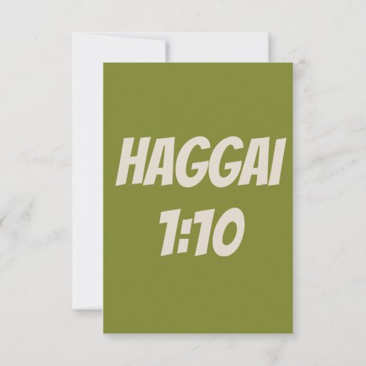 Haggai 1:10 KJV Bijbelvers Christelijke devotie Pi Kaart (Achterkant)