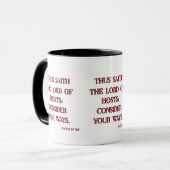 Haggaï 1:7 KJV Bijbelvers Christelijke Schrift Mok (Voorkant links)