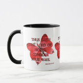 Haggai 1:7 KJV Bijbelvers Christelijke Schrift Pic Mok (Links)