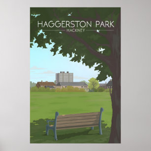 Haggerston Park Londen Reisposter Poster