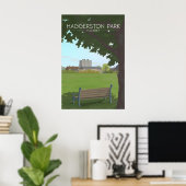 Haggerston Park Londen Reisposter Poster (Thuiskantoor)
