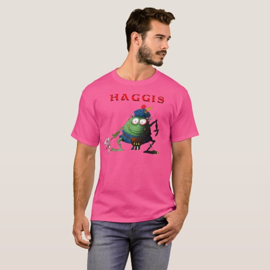 Haggis Baseball Sleeve T-shirt (Voorkant volledig)