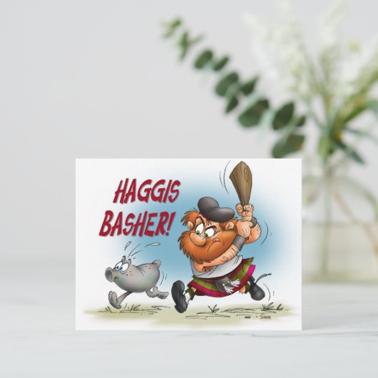 Haggis Basher Briefkaart (Staand voorkant)