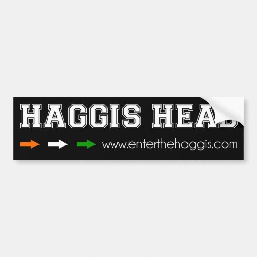 HAGGIS HEAD BUMPERSTICKER (Voorkant)