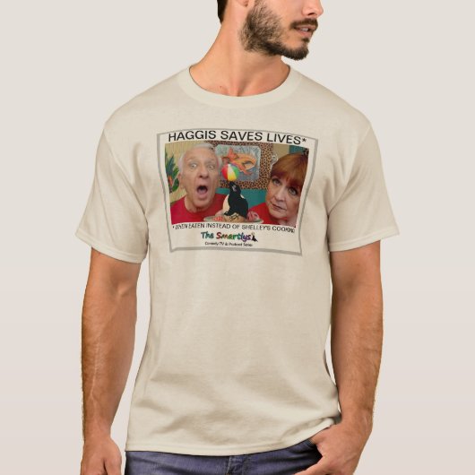 Haggis Saves Lives T-Shirt (Voorkant)