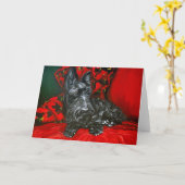 Haggis Schots Terrier Kaart (Gele Bloem)