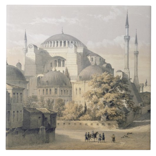 Haghia Sophia, bord 19: buitenste uitzicht van de  Tegeltje (Voorkant)