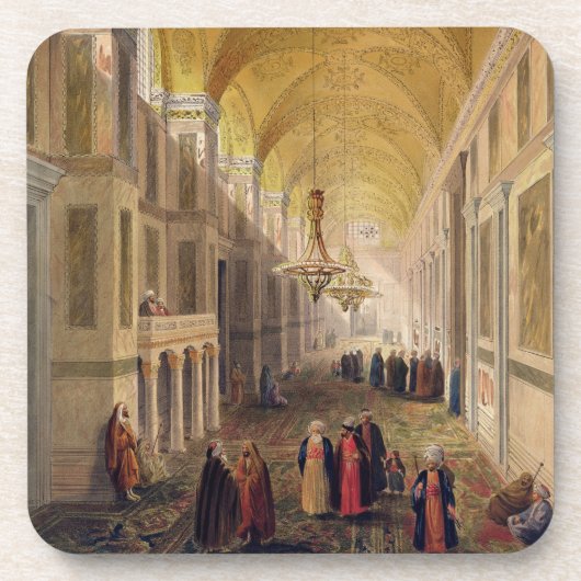 Haghia Sophia, bord 2: het narthex, gegraveerd doo Bier Onderzetter (Voorkant)