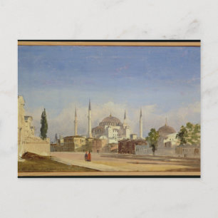 Haghia Sophia, Constantinopel, 1843 (olie op het c Briefkaart
