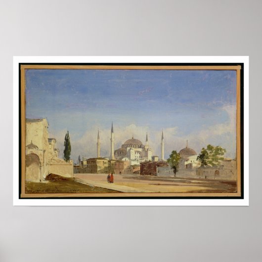 Haghia Sophia, Constantinopel, 1843 (olie op het c Poster (Voorkant)