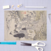 Hagi Tamagawa door Kubo Shunman Tissuepapier (Craft)