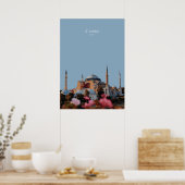 Hagia Sofia, Istanbul Travel Artwork Poster (Keuken)