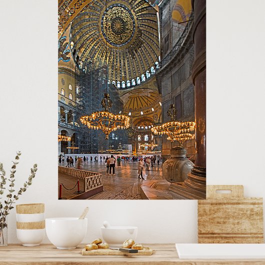 Hagia Sophia. Binnenontwerp. Poster (Keuken)