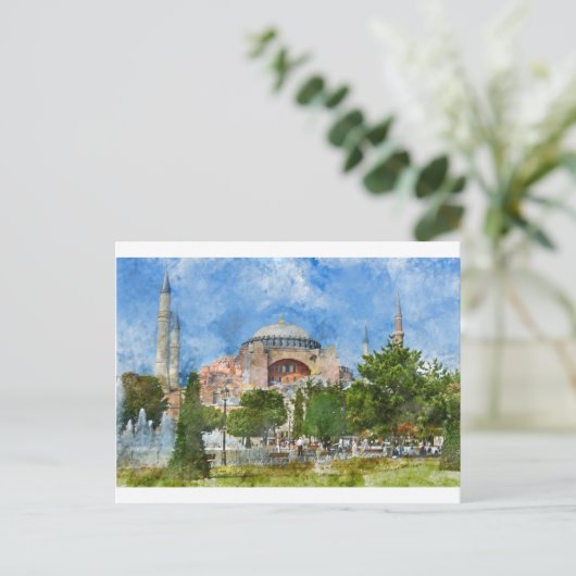 Hagia Sophia in Sultanahmet, Istanboel Briefkaart (Staand voorkant)