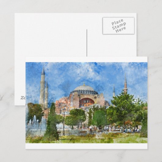 Hagia Sophia in Sultanahmet, Istanboel Briefkaart (Voorkant / Achterkant)