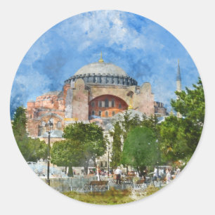 Hagia Sophia in Sultanahmet, Istanboel Ronde Sticker
