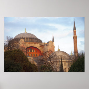 Hagia Sophia inauguratie door de Byzantine Poster