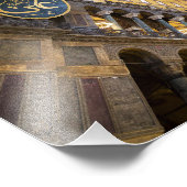 Hagia Sophia Interior in Istanbul Foto Afdruk (Hoek)
