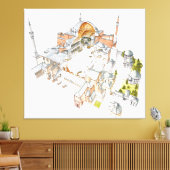 Hagia Sophia. Istambul Turquey. Canvas Afdruk (Insitu (Woonkamer))