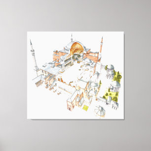Hagia Sophia. Istambul Turquey. Canvas Afdruk