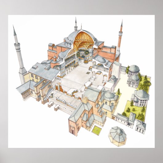 Hagia Sophia. Istambul Turquey. Poster (Voorkant)