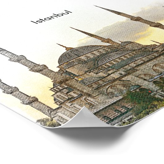 Hagia Sophia Istanbul Turkije Architectuur Poster (Hoek)