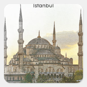 Hagia Sophia Istanbul Turkije Architectuur Vierkante Sticker