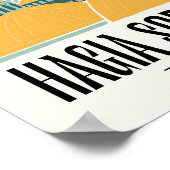 Hagia Sophia Istanbul Turkije reizen bloemen Poster (Hoek)