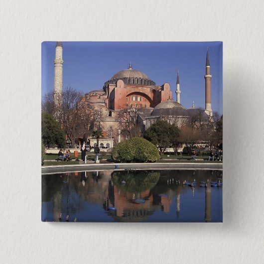 Hagia Sophia, Istanbul, Turkije Vierkante Button 5,1 Cm (Voorkant)