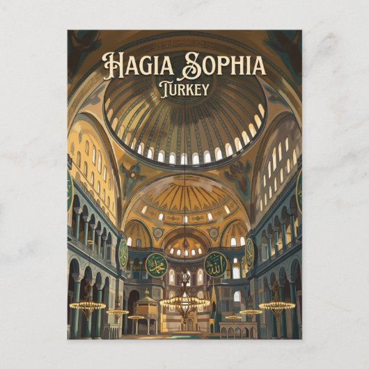 Hagia Sophia Turkije Briefkaart (Voorkant)