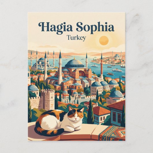 Hagia Sophia Turkije Briefkaart (Voorkant)