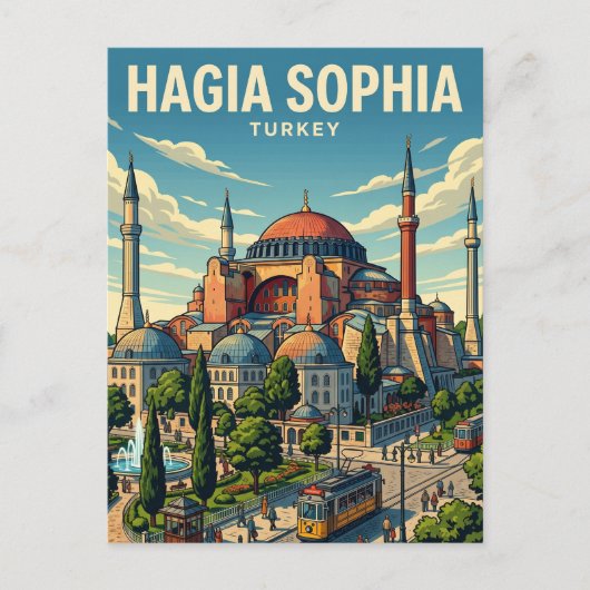 Hagia Sophia Turkije Briefkaart (Voorkant)