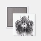 Hagia Sopya in Istanbul Turkey Magnet (Voorkant / Achterkant)