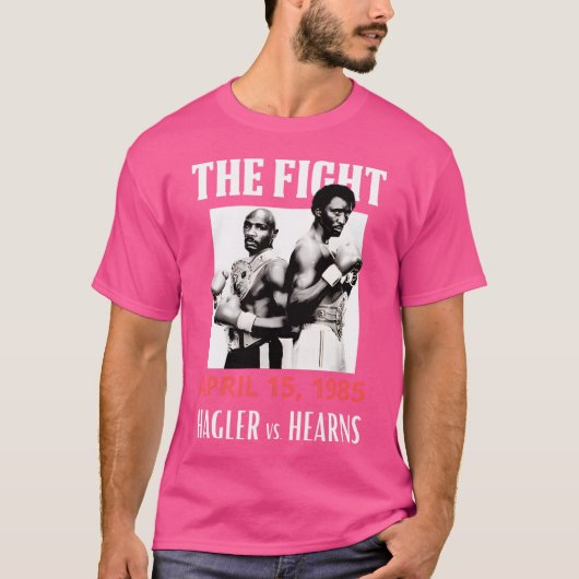 Hagler vs Hearns Origineel Esthetisch Eerbetoon T-shirt (Voorkant)