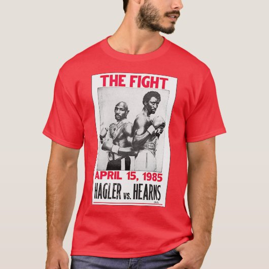 Hagler vs Hearnshe Gevecht T-shirt (Voorkant)