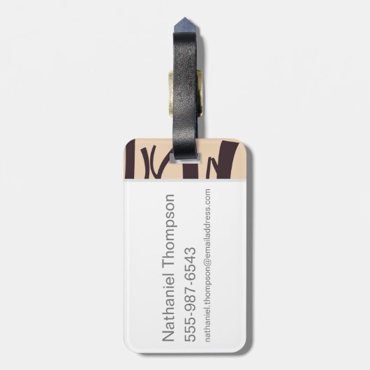 Hagrid Cartoon Character Art Bagagelabel (Achterkant verticaal)