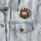 Hagrid Cartoon Character Art Ronde Button 5,7 Cm (In situ)