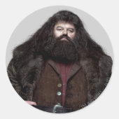 Hagrid en Dog Ronde Sticker (Voorkant)