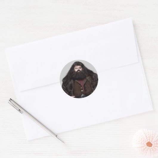 Hagrid en Dog Ronde Sticker (Envelop)