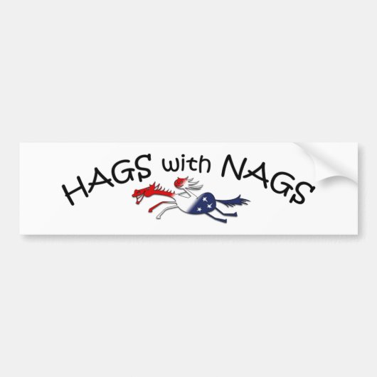 Hags met Nags Patriottische Bumpersticker (Voorkant)