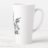 Haha Dood van Binnen Skelet Latte Mok (Rechts)